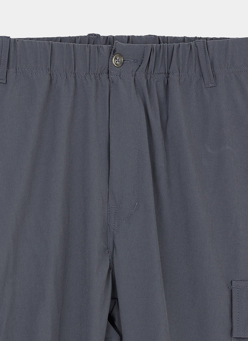 PARACHUTE_Travel_Cargo_Relaxed_Fit_Pants_Graphite_Grey-_Fabric Detail View
