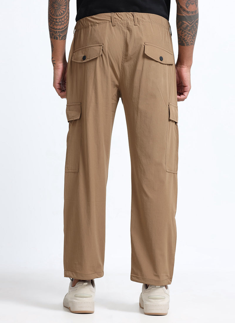 PARACHUTE Travel Cargo Relaxed Fit Pants Khaki-Back View