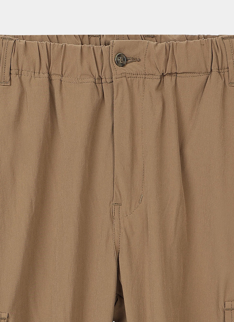 PARACHUTE Travel Cargo Relaxed Fit Pants Khaki-Fabric Detail View