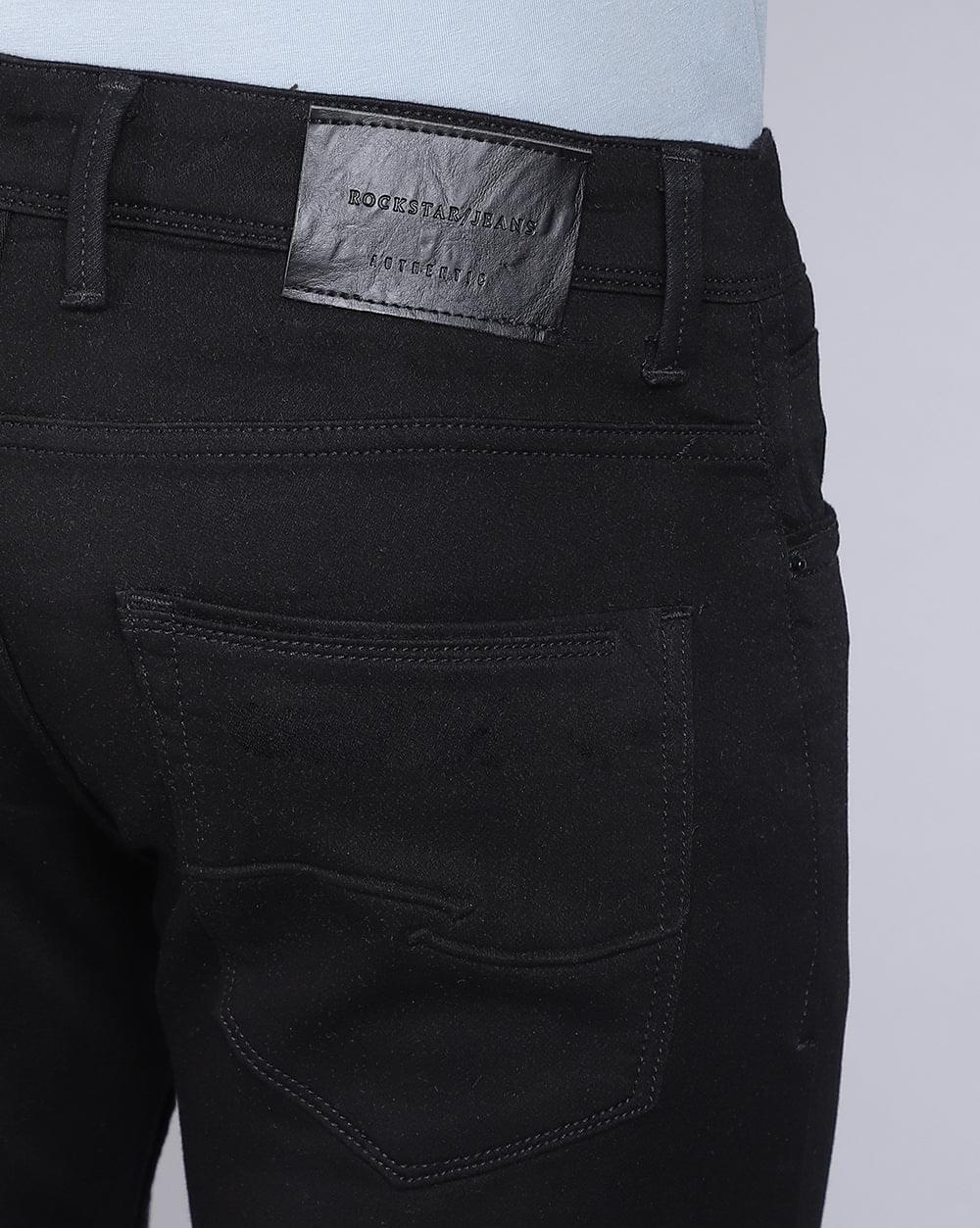 Black Ankle Fit Jeans for Men 