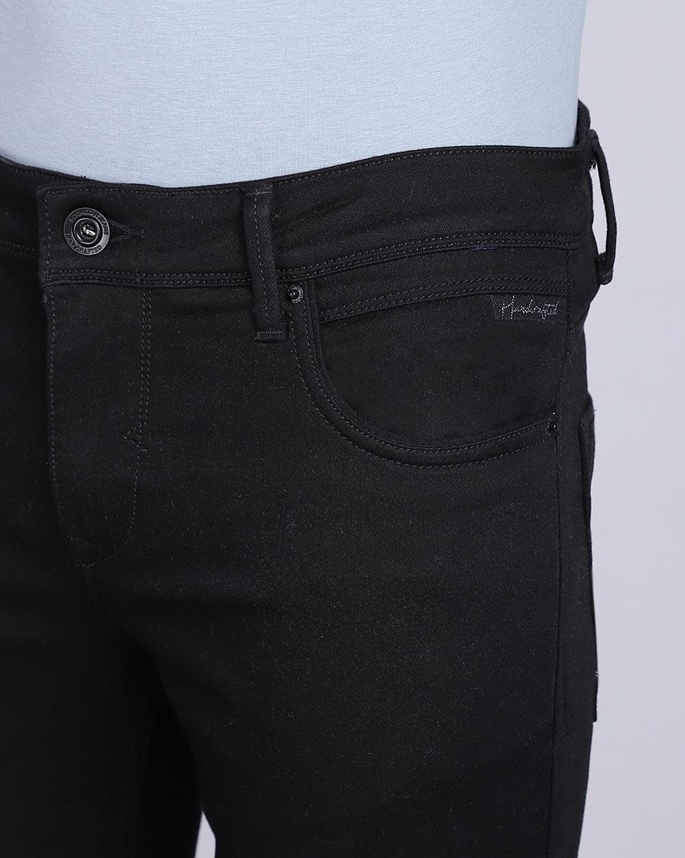 Black Ankle Fit Jeans for Men 