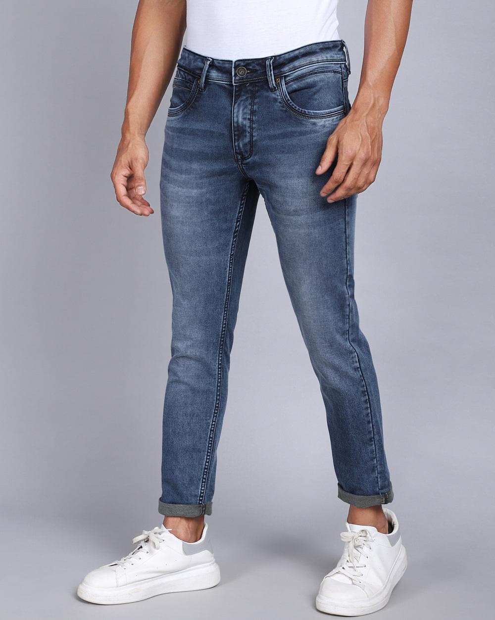 Superior Blue Ankle Fit Jeans For Men