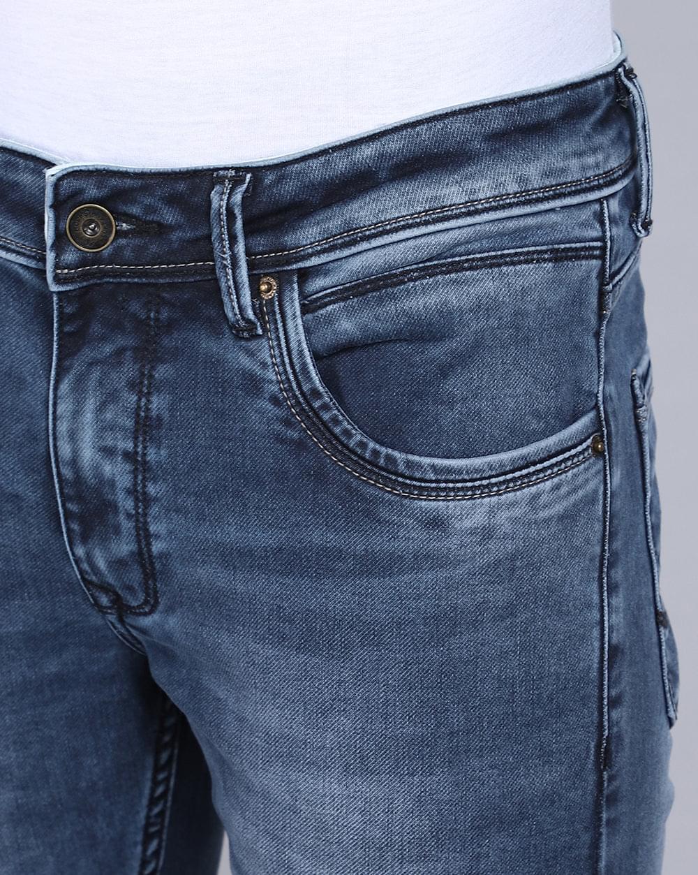 Superior Blue Ankle Fit Jeans For Men