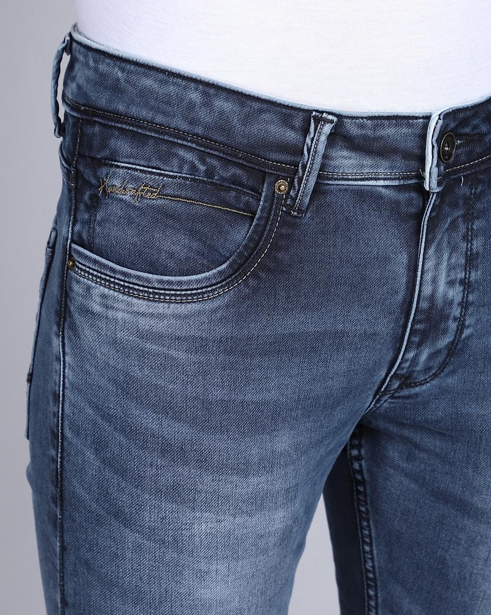 Ankle Fit Superior Blue Jeans for Men 