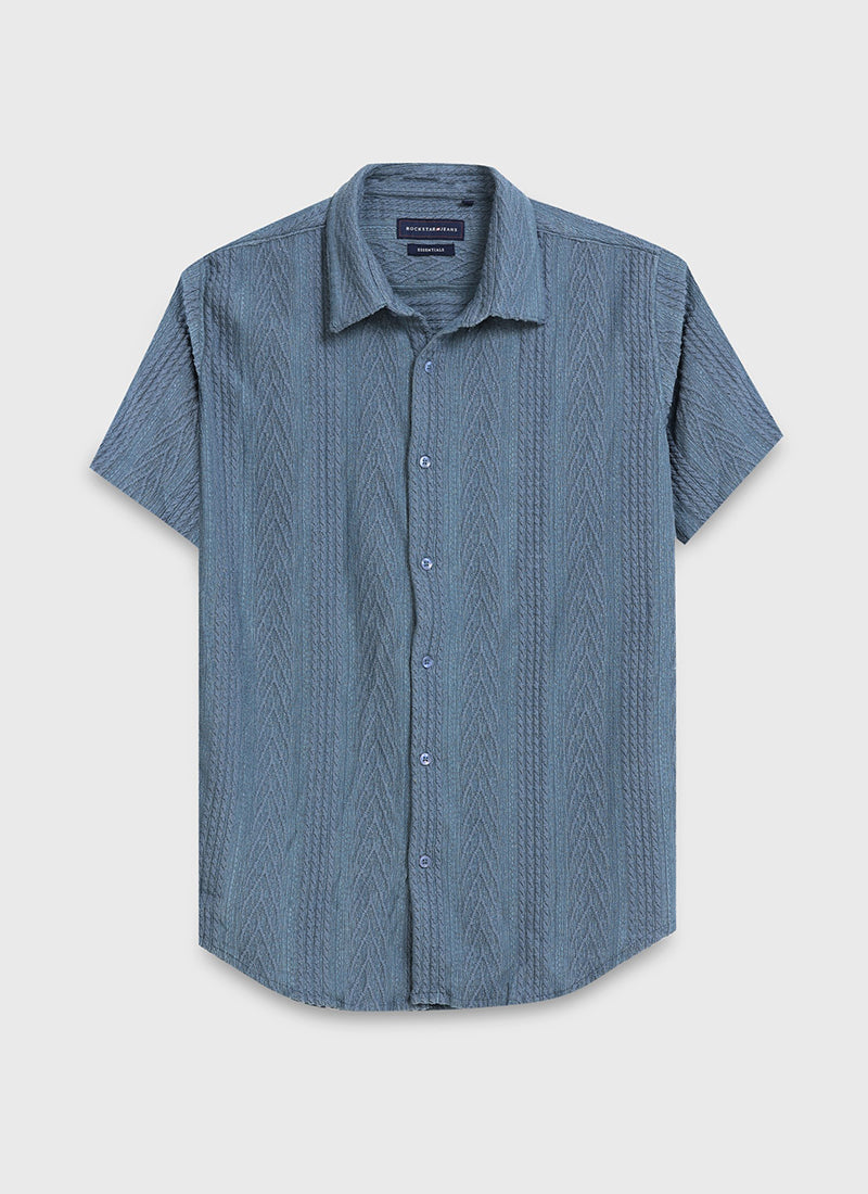 Regular_Fit_Knitted_Shirt_Slate_Blue_Flatlay Front_View