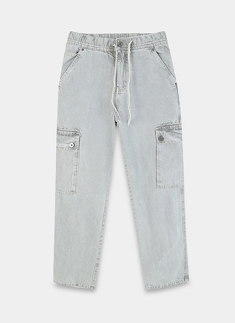 denim cargo jeans for men