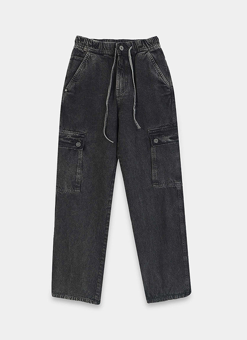 denim cargo jeans for men