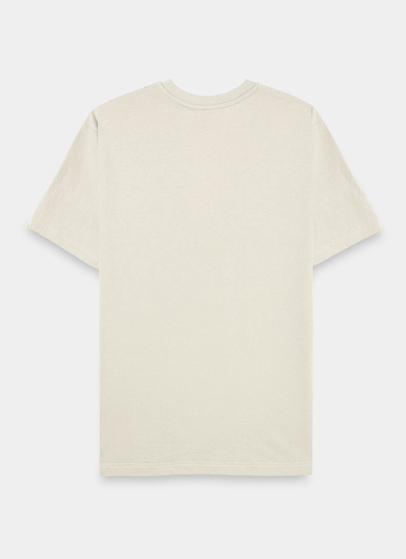 SIGNATURE Oversized Solid Cotton T-Shirt Light Grey - Flatlay Back View