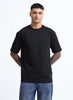 SIGNATURE Oversized Solid Cotton T-Shirt Onyx Black
