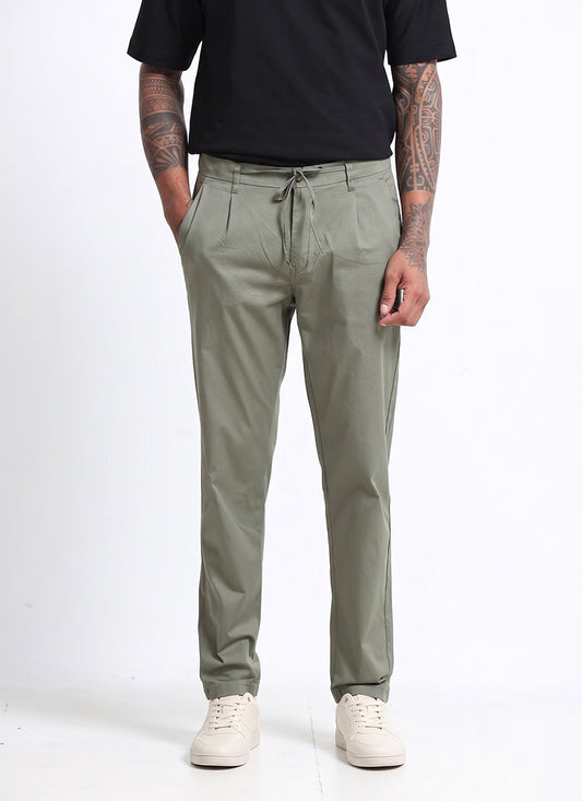 sage green trousers for men