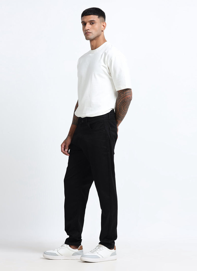 Relaxed fit denim jeans for men