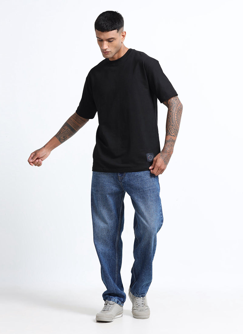 straight fit denim jeans for men