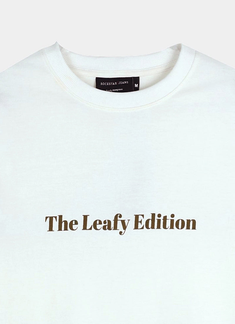 WELLNESS IN BLOOM Oversized Cotton Printed T-Shirt Off White - Details View