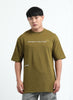 WHISPERS OF THE NIGHT Oversized Cotton Printed T-Shirt Moss Green