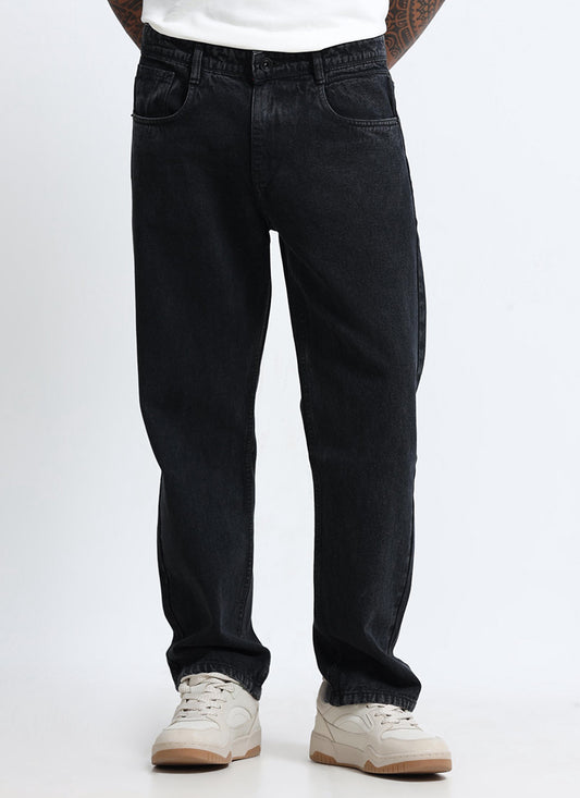 washed black jeans for men