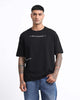 GREY ELEGANCE Relaxed Fit Printed Cotton T-Shirt Black