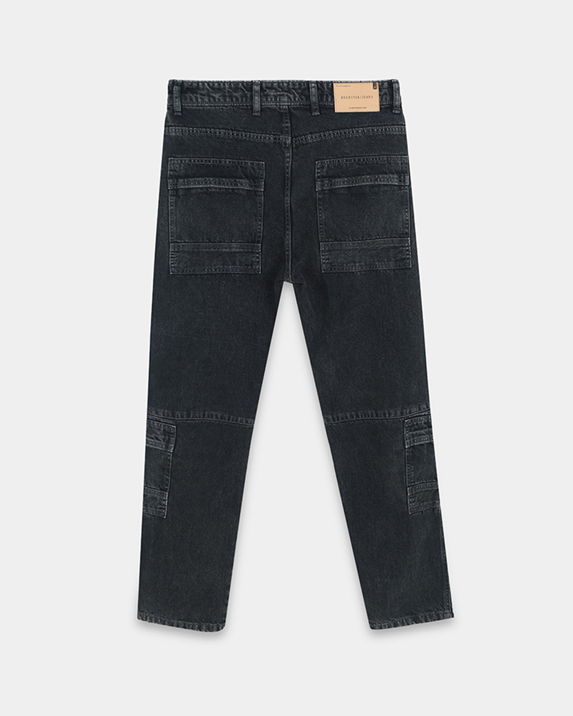 black relaxed fit jeans mens