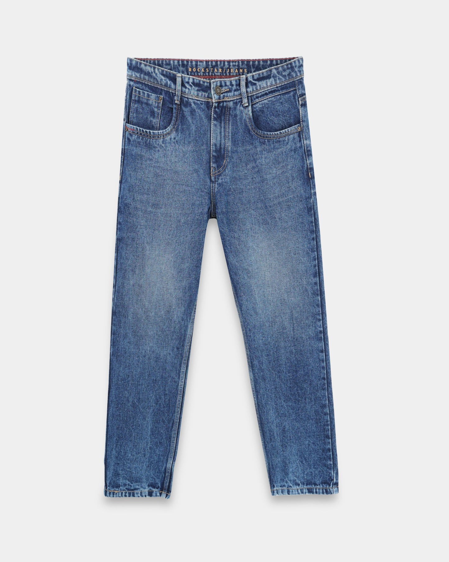 blue straight fit jeans