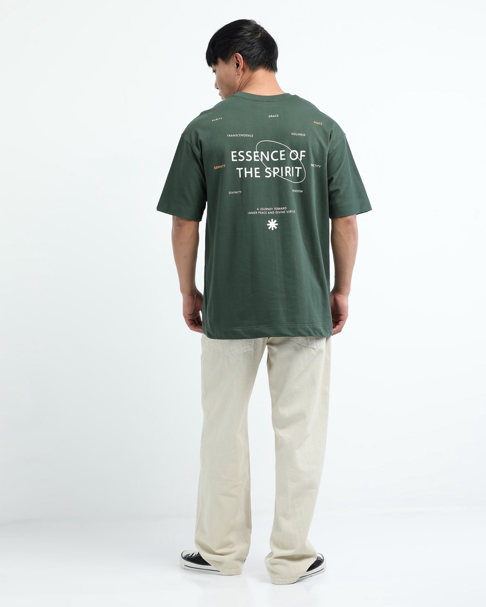 fitted crew neck T shirt