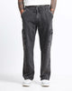 MAVERICK Relaxed Fit Drawstring Cargo Denim Jeans Charcoal Grey