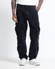 DREAM CHASER Relaxed Fit 8 Pockets Denim Cargo Jeans Black Grey