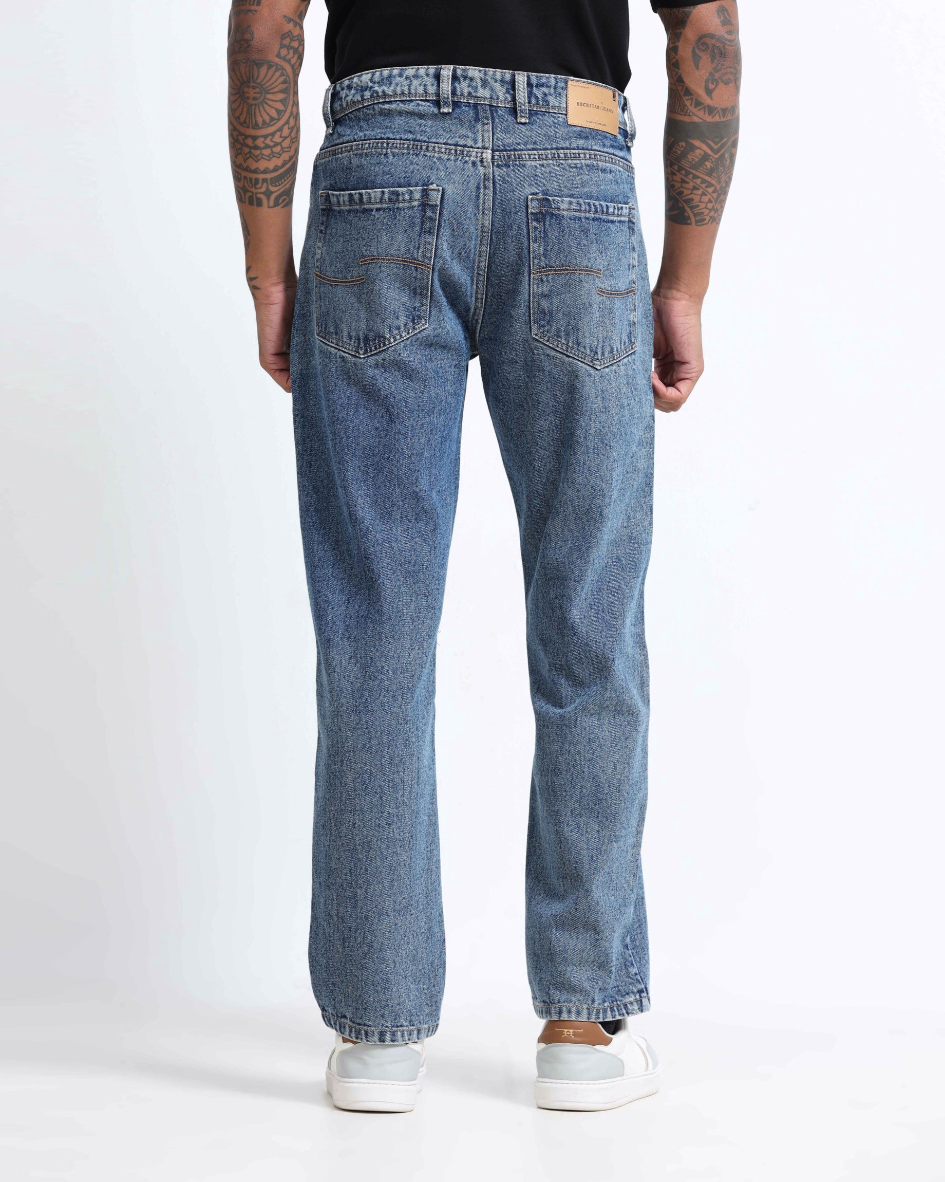 mens blue jeans straight leg