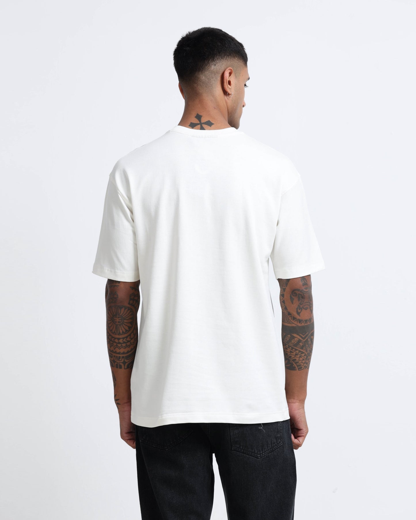 mens white plain T shirt