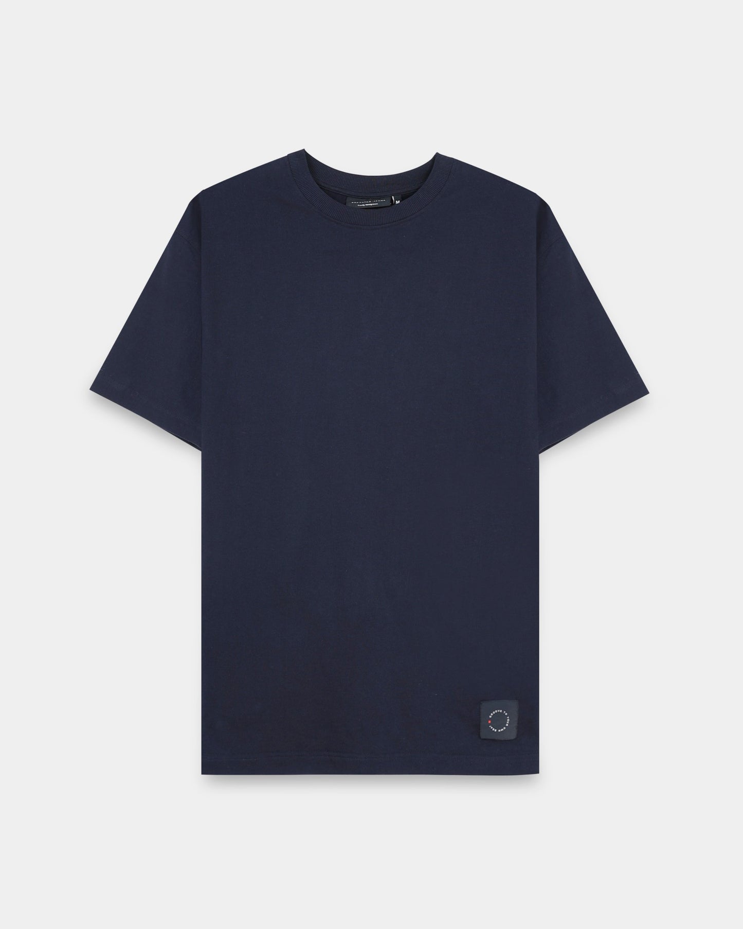 navy blue solid T shirt