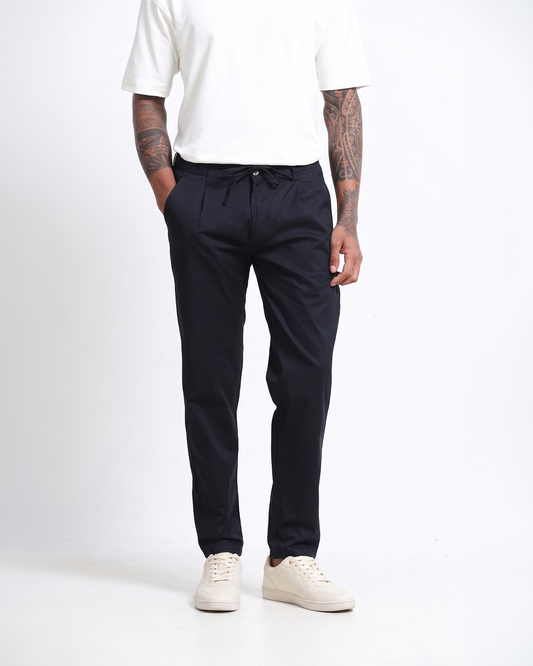 navy blue stretch pants