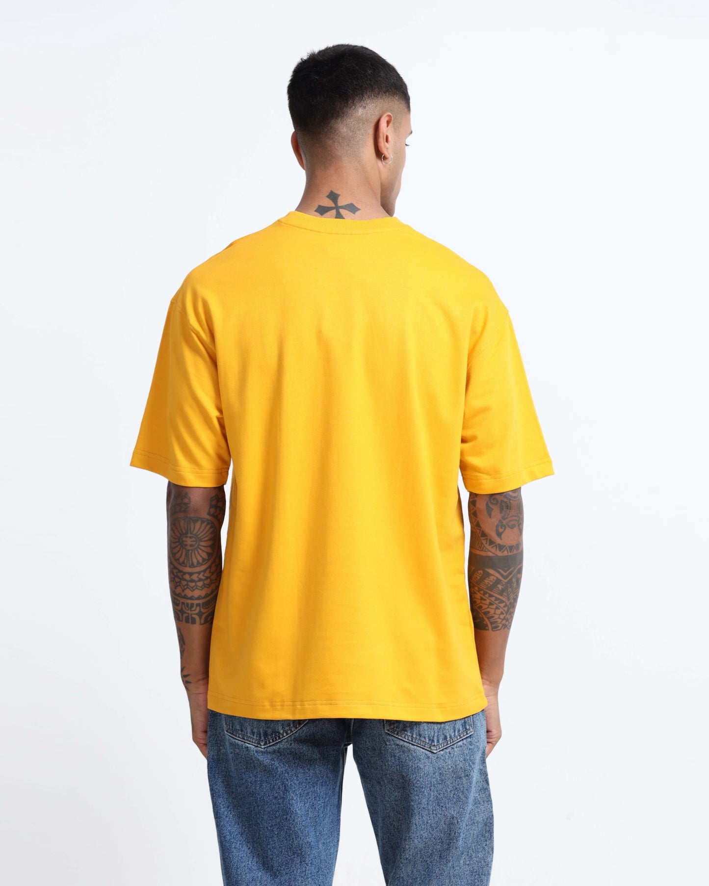 plain yellow tee