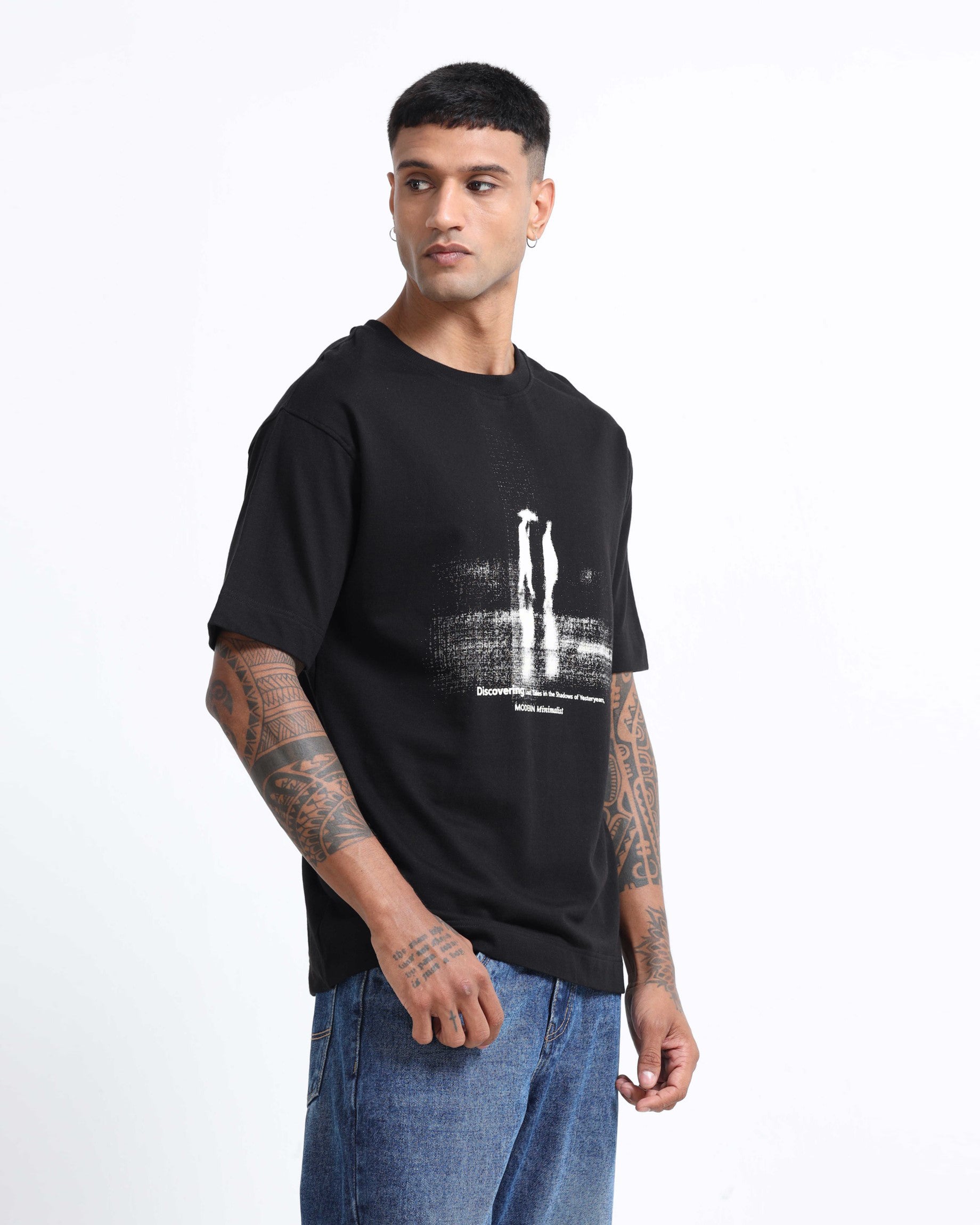 printed black T shirt
