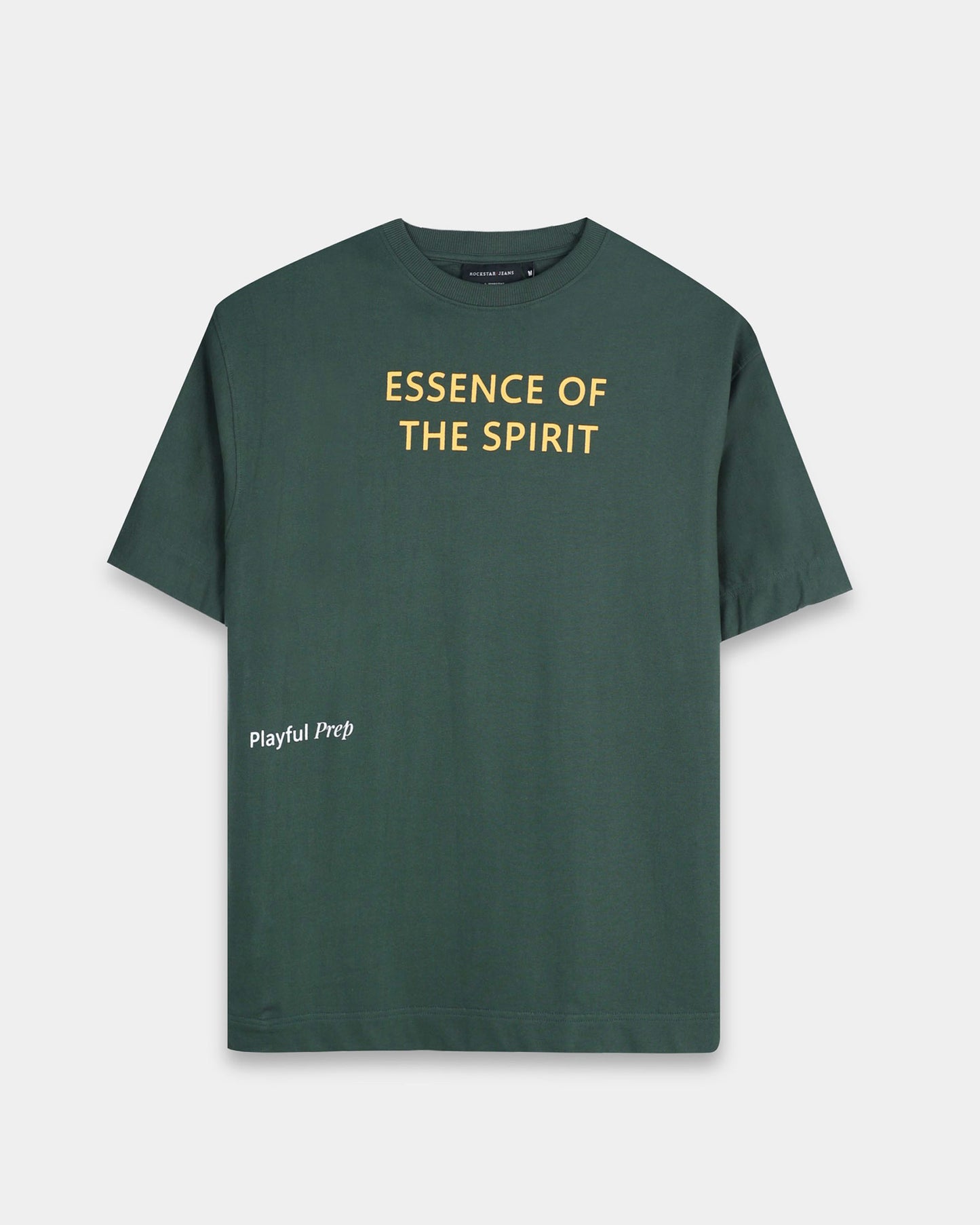 printed men round neck T shirt