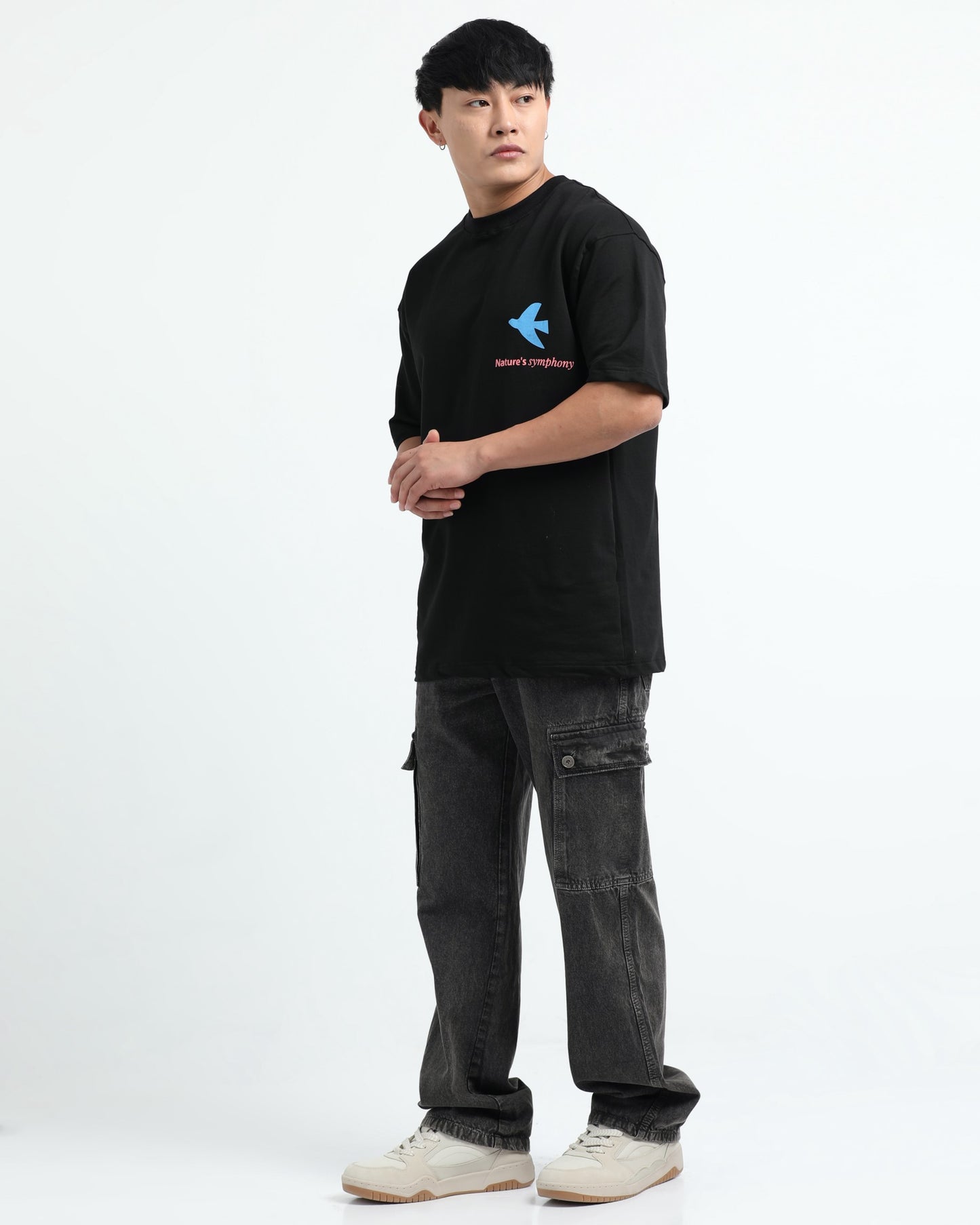 printed oversized T shirt men's