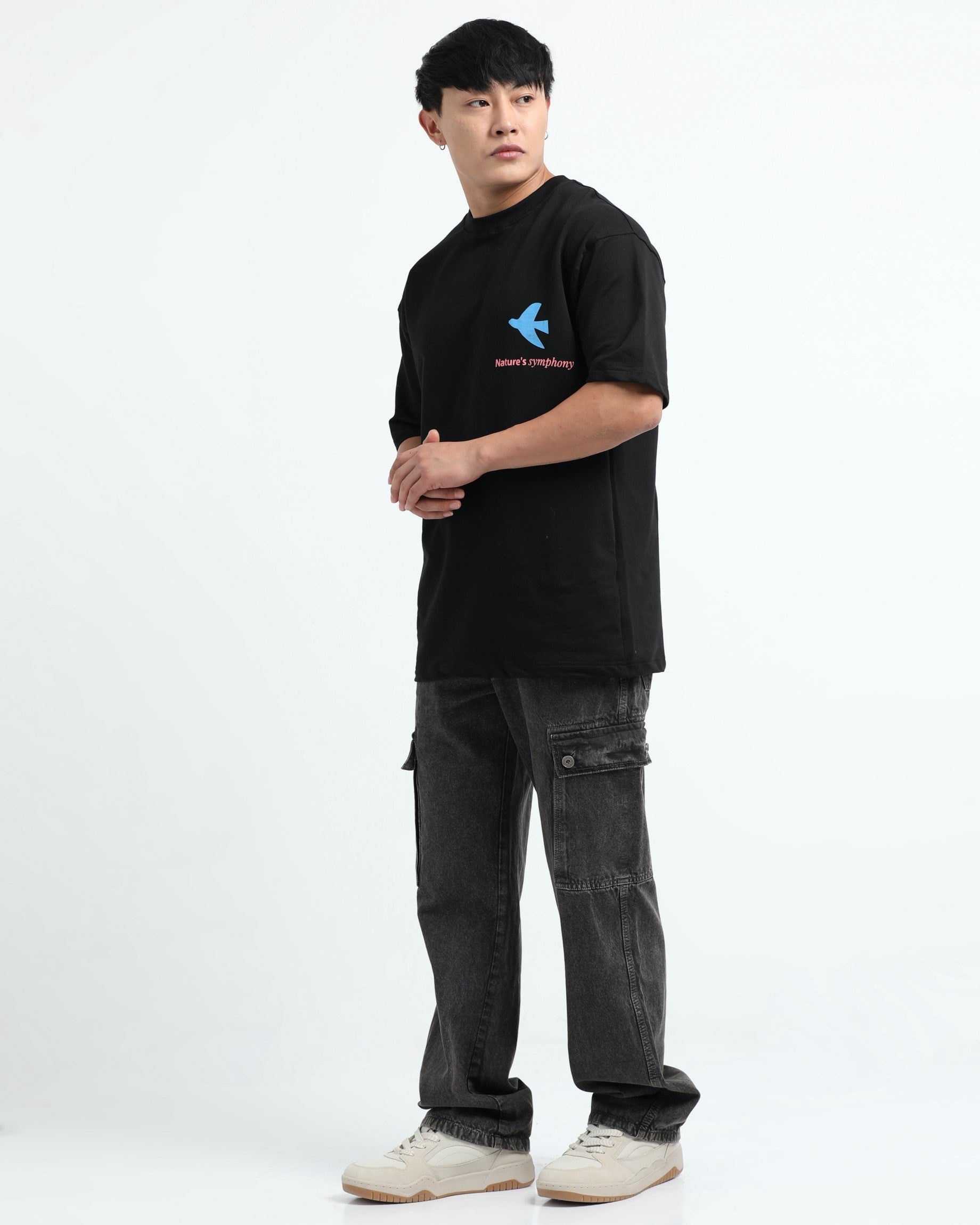 printed oversized T shirt men's