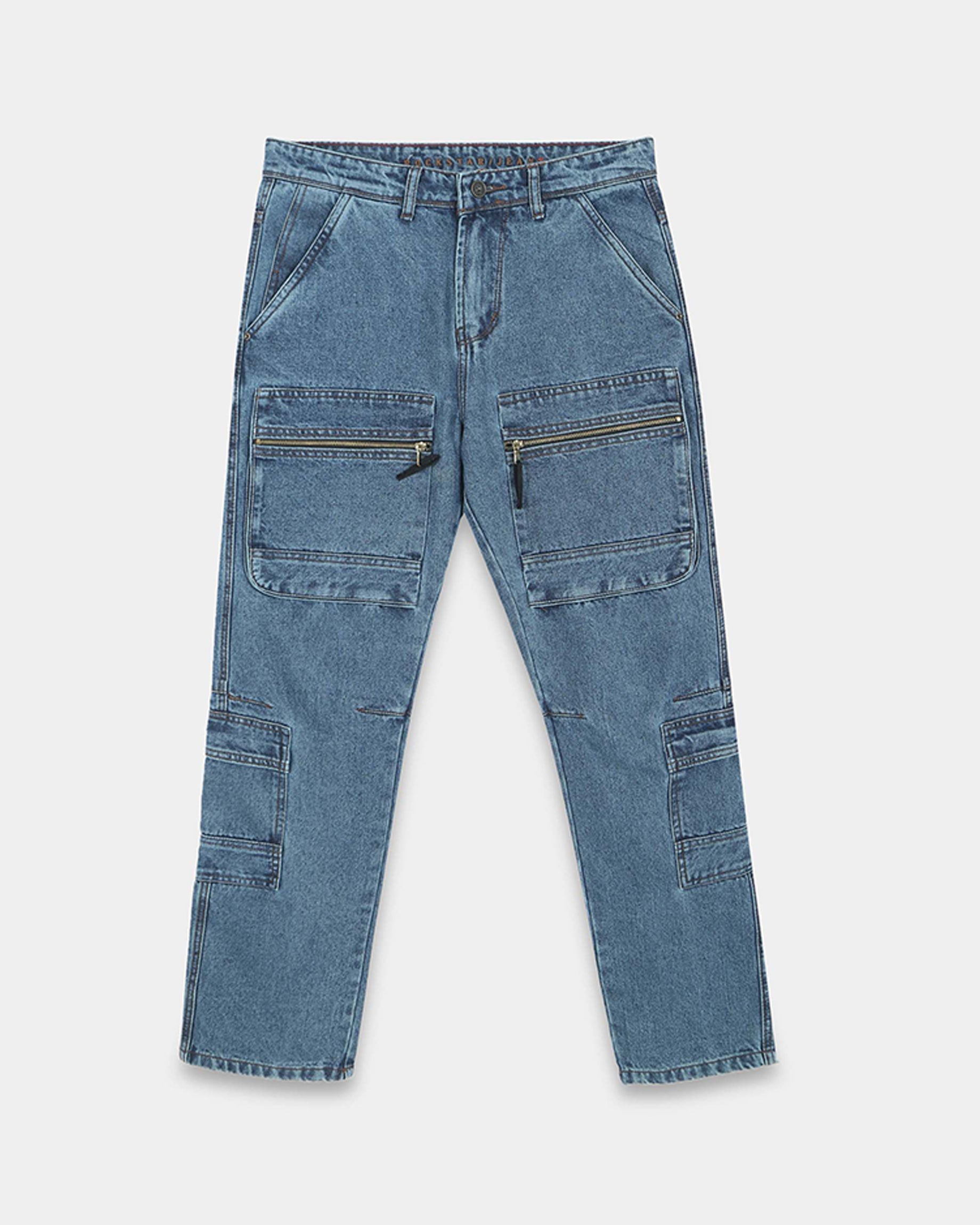 relaxed blue jeans