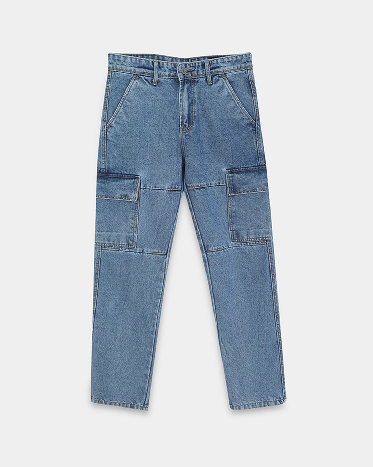 relaxed fit light blue jeans