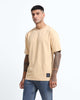 SIGNATURE Relaxed Fit Solid Cotton T-Shirt Sand Beige