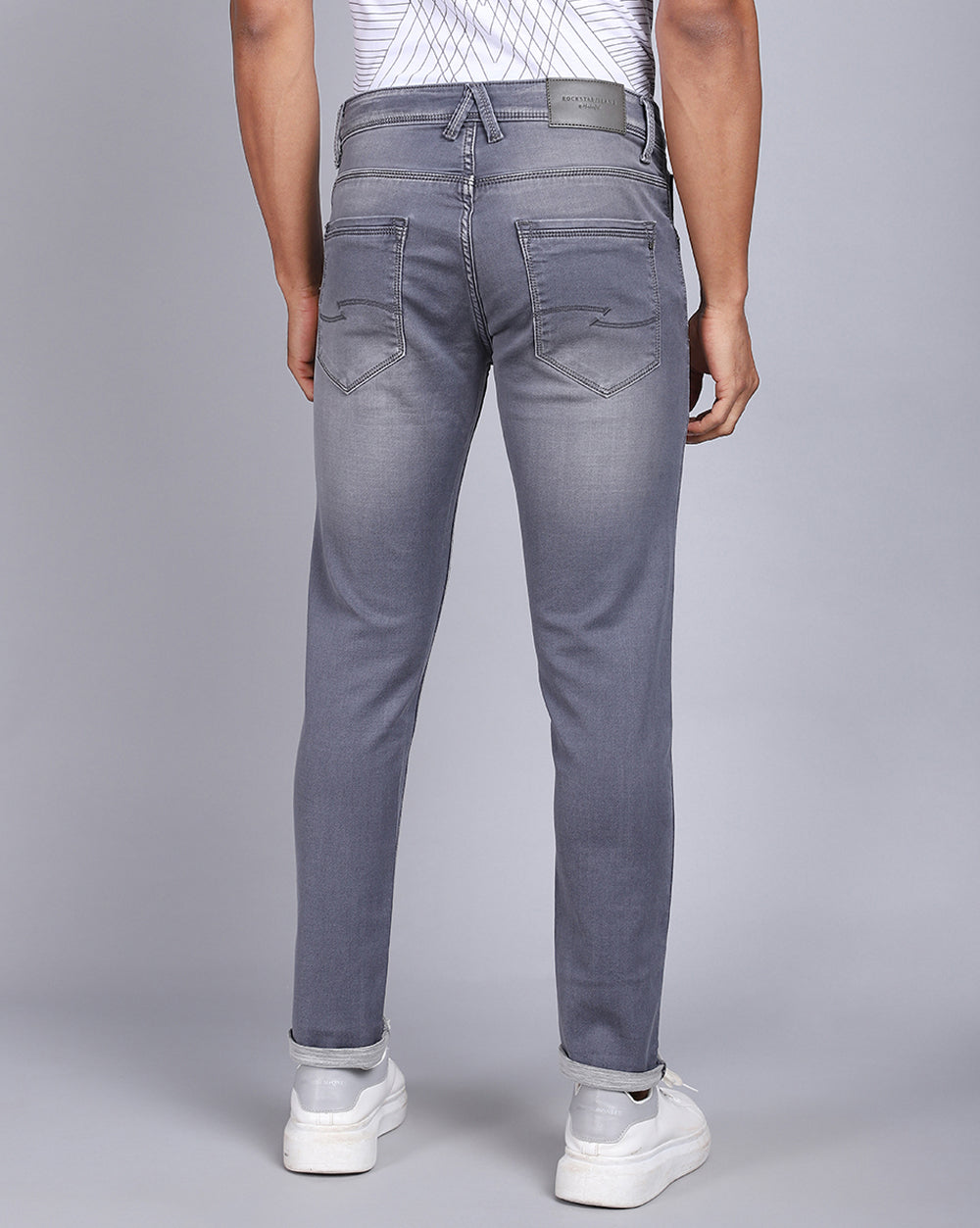 Grey Slim Fit Jeans For Men