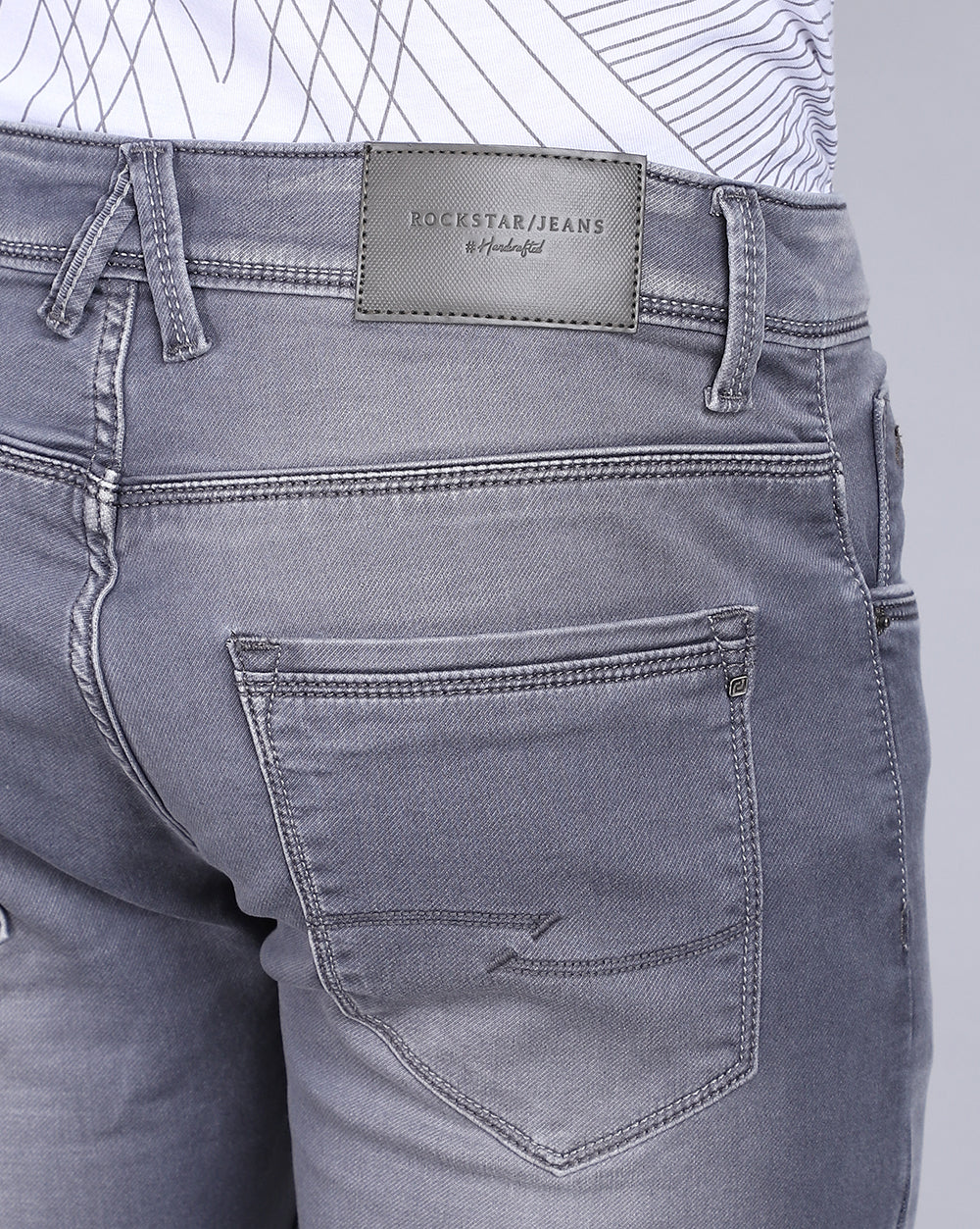 Grey Slim Fit Jeans For Men