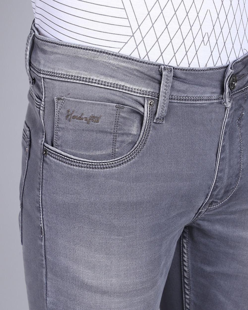 Grey Slim Fit Jeans For Men