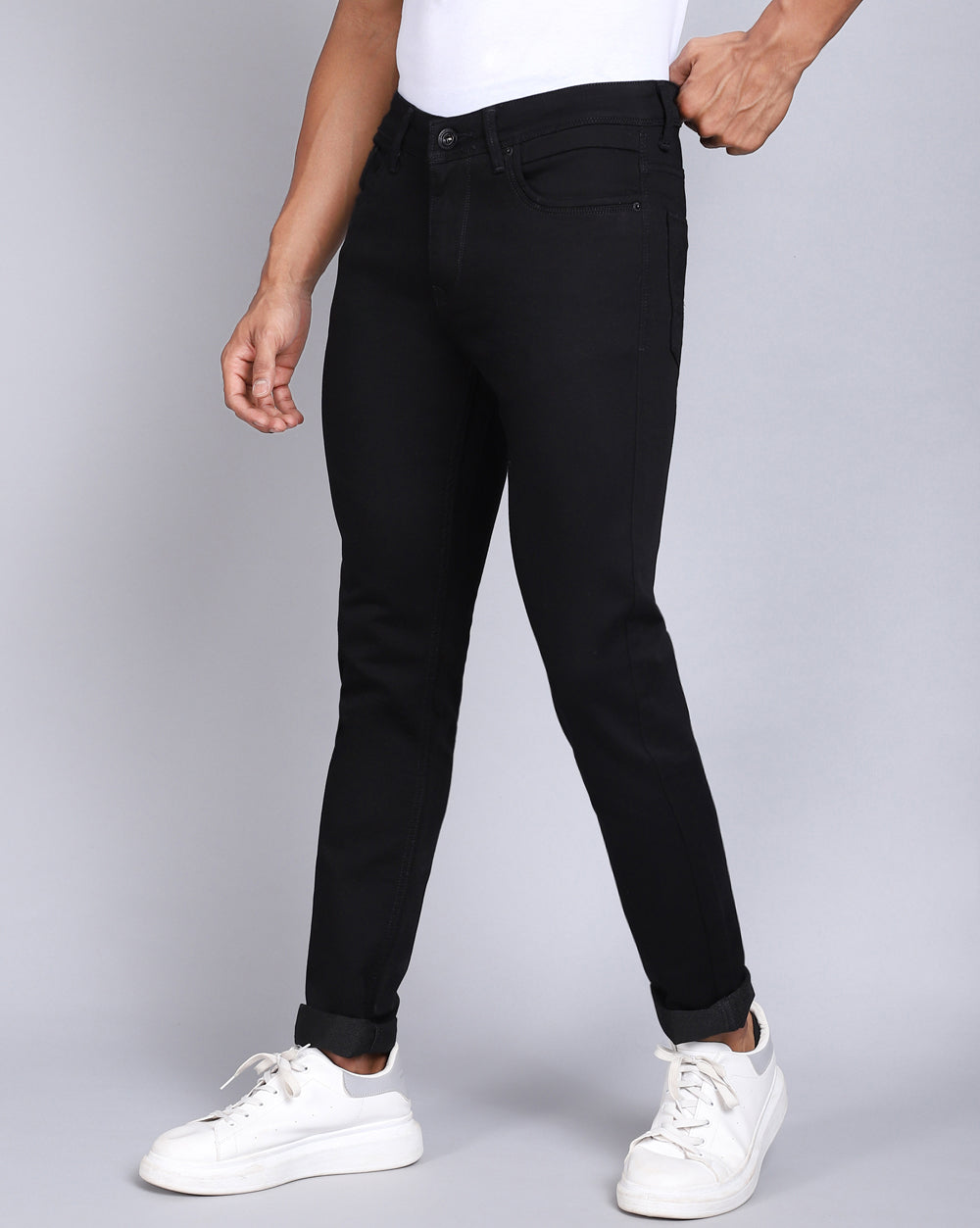 Super Slim Fit Jeans-Basic Black