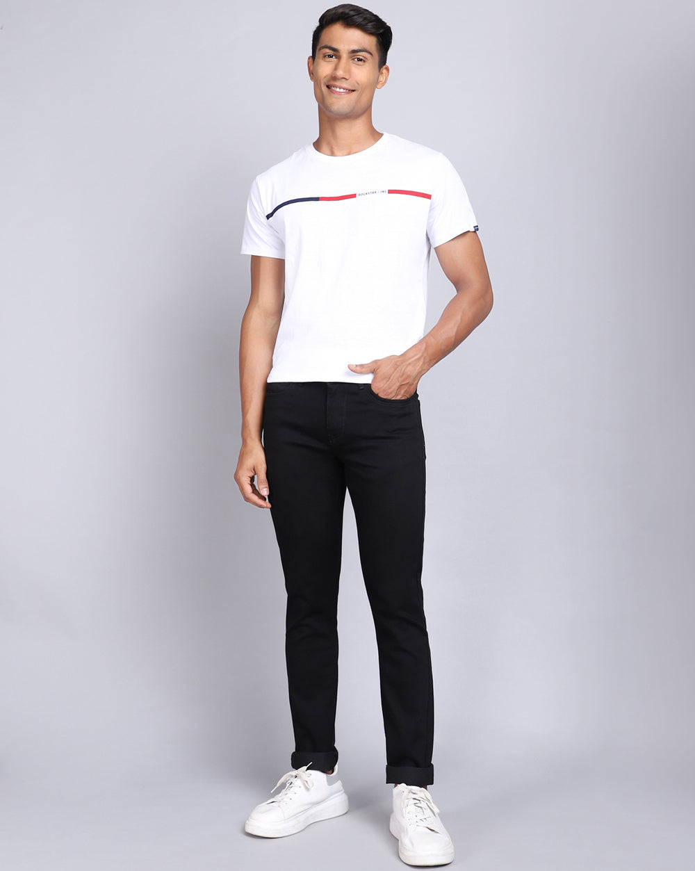 Super Slim Fit Jeans-Basic Black