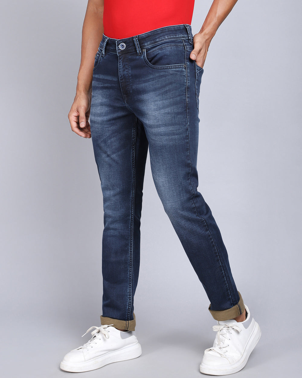 Super Slim Fit Dark Blue Jeans