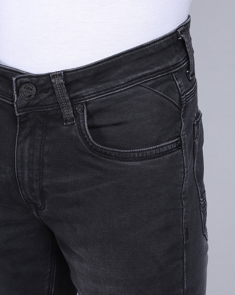 Carbon Black tailored Fit Jeans For Men 