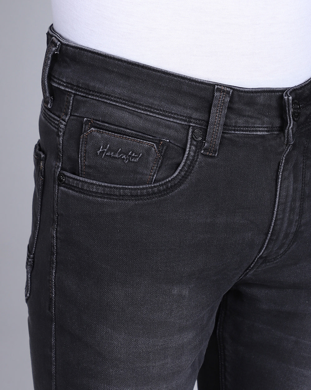Carbon Black tailored Fit Jeans For Men 