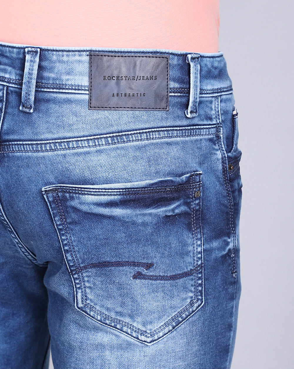 Light Blue Slim Fit Jeans For Men