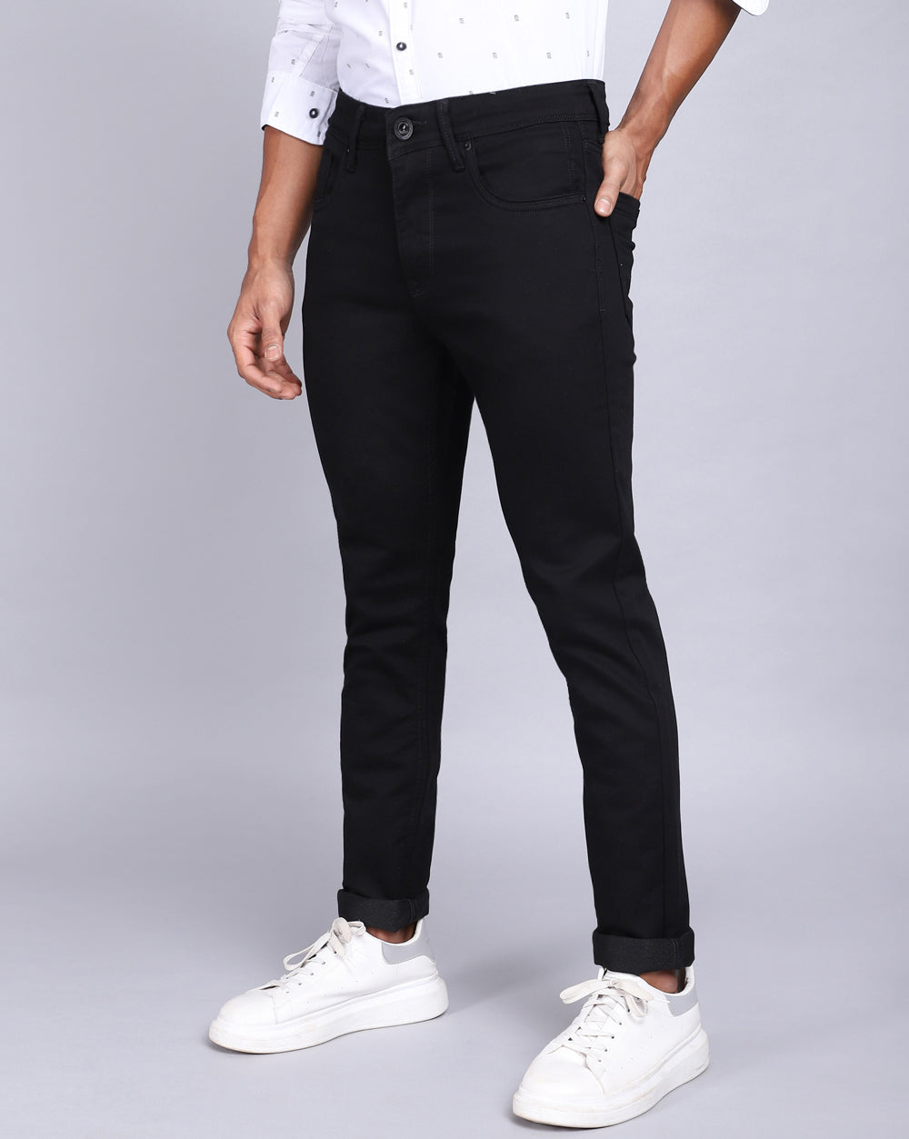 Buy Stylish Jet Black Mens Slim Jeans Online in India – Rockstar Jeans