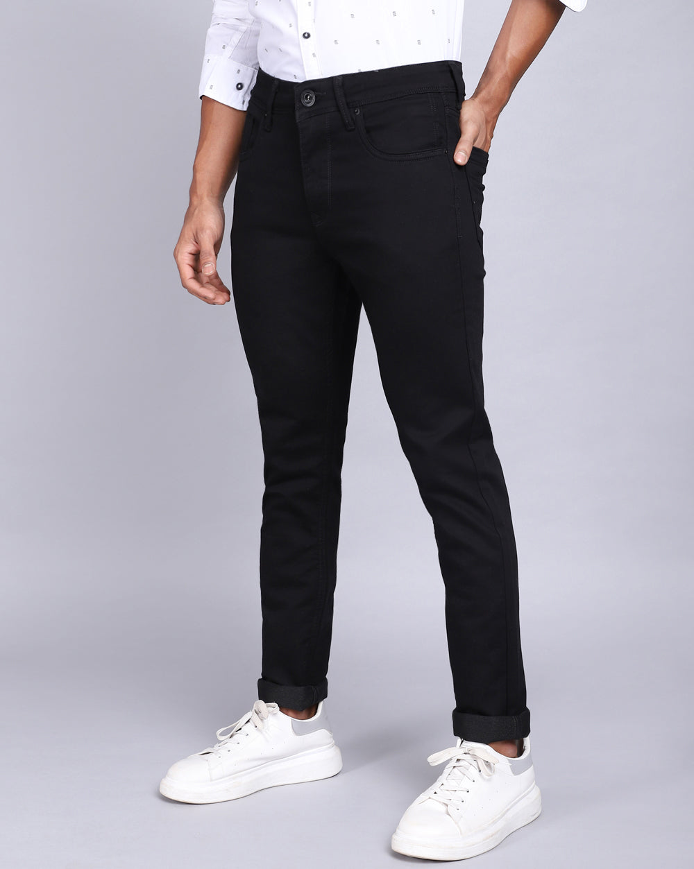 Super Slim Fit Jeans-Jet Black