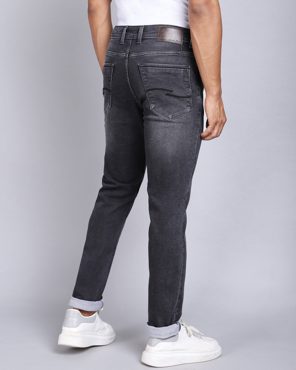 Charcoal Slim Fit Jeans For Men
