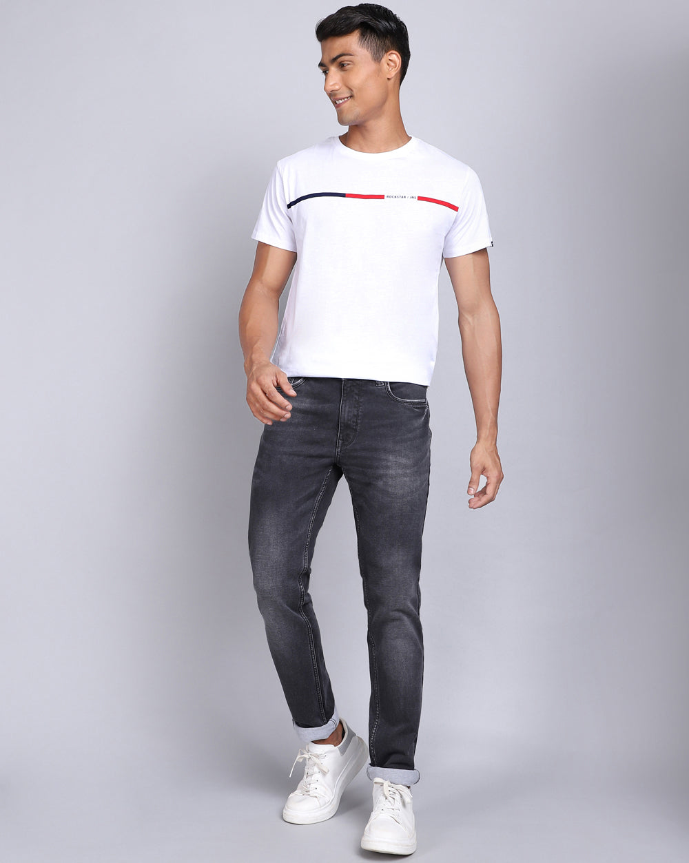 Charcoal Slim Fit Jeans For Men